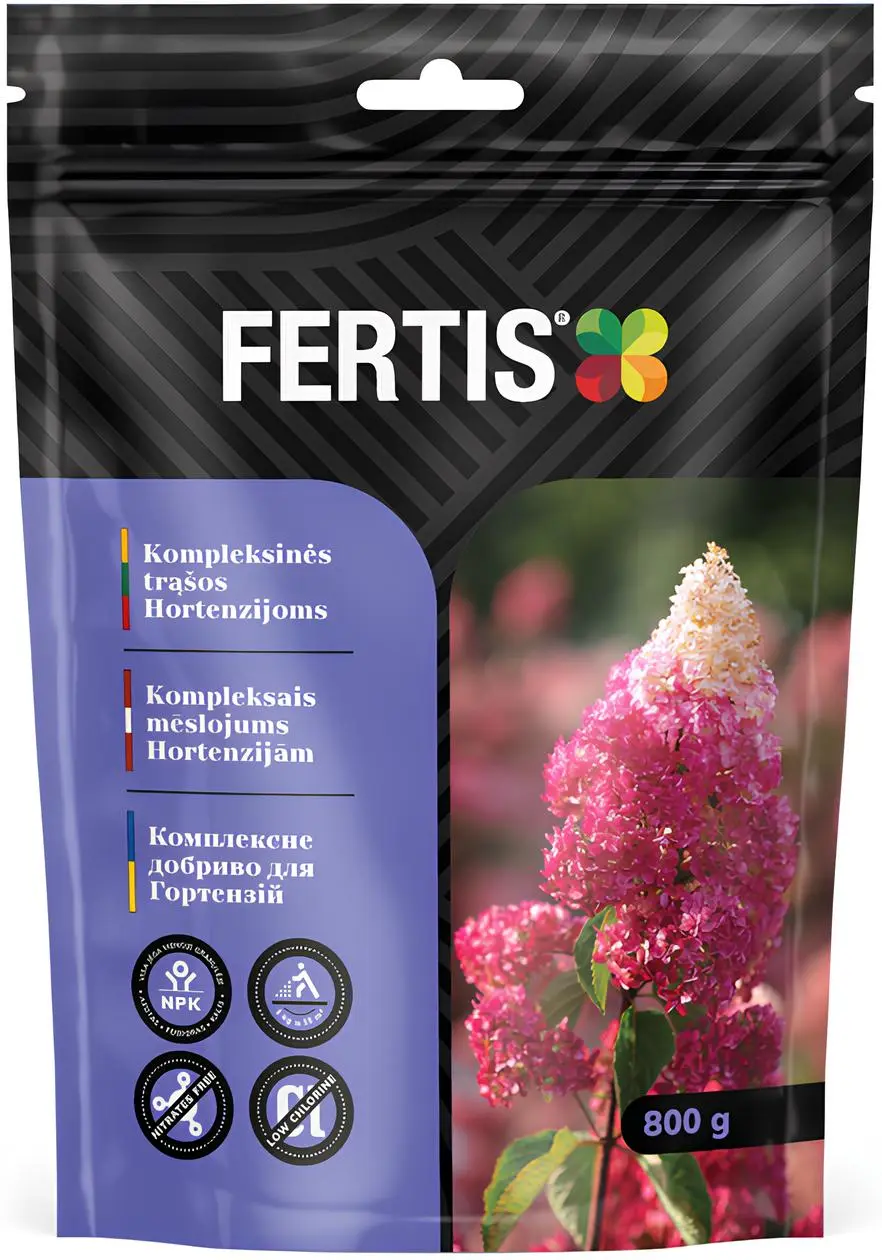 Комплексне мінеральне добриво для гортензій, Fertis (Фертіс), 0.8кг, NPK 12.8.16