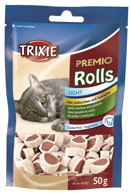 Лакомство для кошек Premio Rolls курица/минтай 50 гр