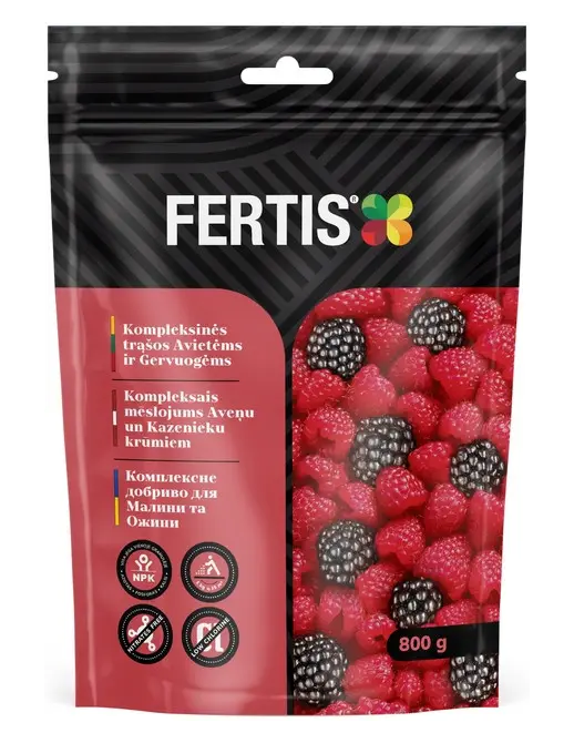 Комплексне мінеральне добриво для малини та ожини, Fertis (Фертіс), 0.8кг, NPK 12.8.16