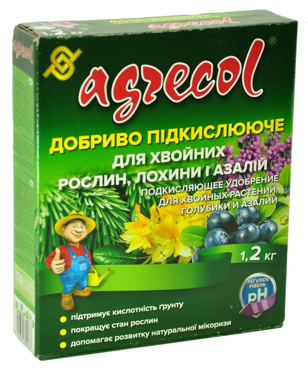 Комплексне мінеральне добриво Agrecol для підкислення грунту NPK 20.0.0, 1.2 кг,30208