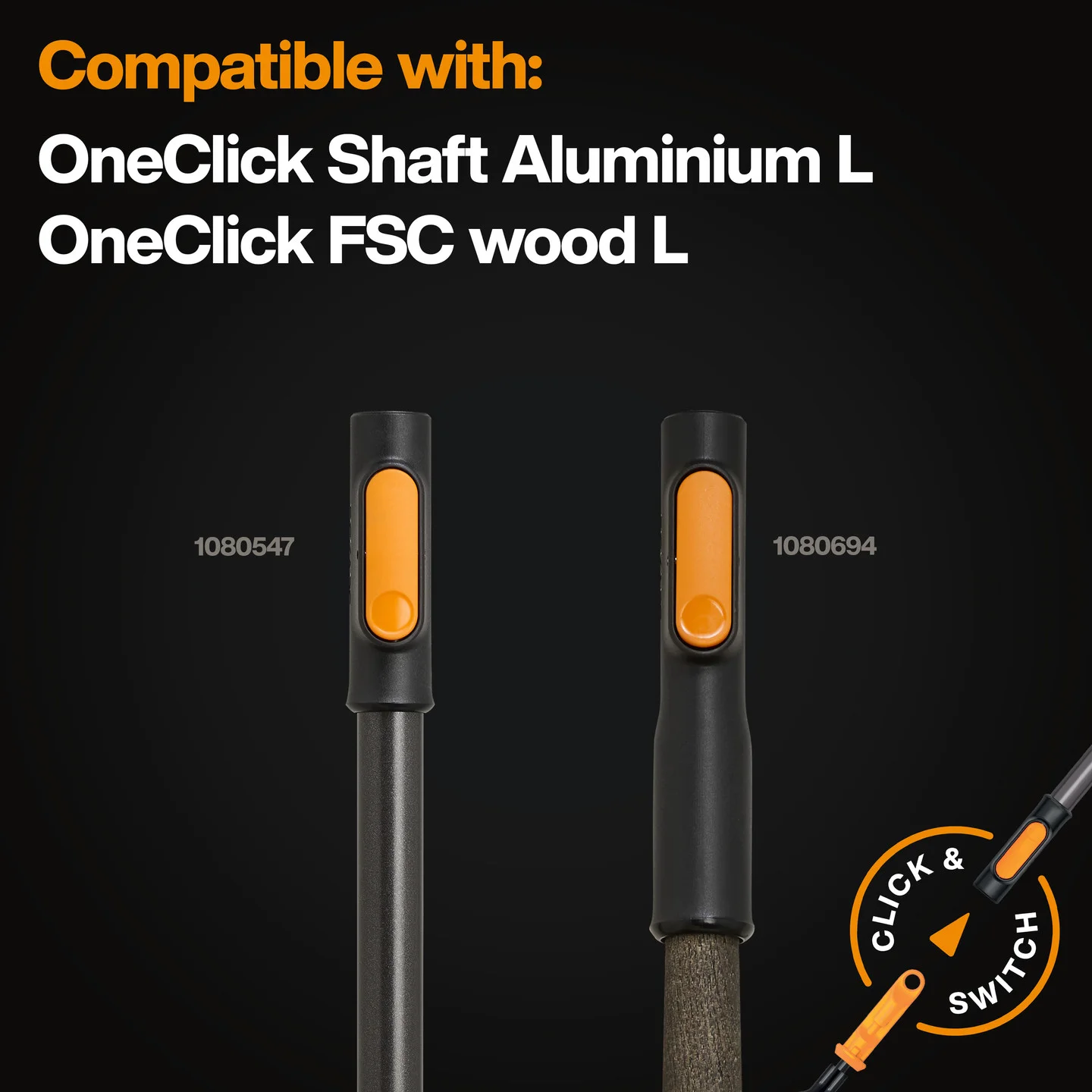 Граблі-насадка для листя Fiskars OneClick L.1080673 3