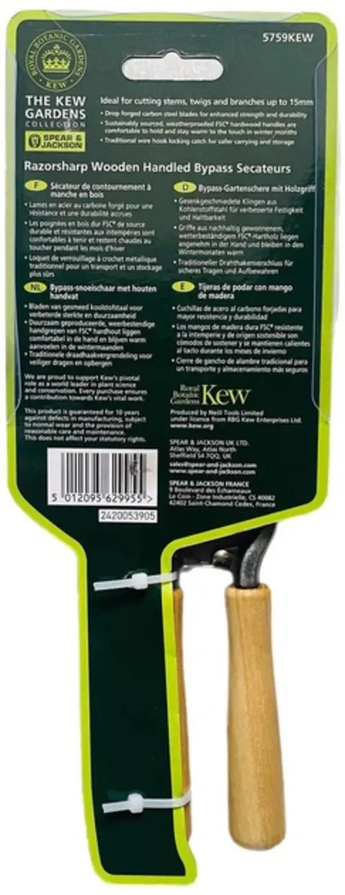 Секатор обвідний The Kew Garden Woodland з дерев'яно. ручко. 5759KEW Spear & Jackson 3
