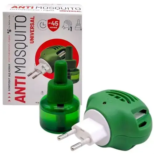 Электрофумигатор+жидкость от комаров 45 ночей ANTI MOSQUITO  1