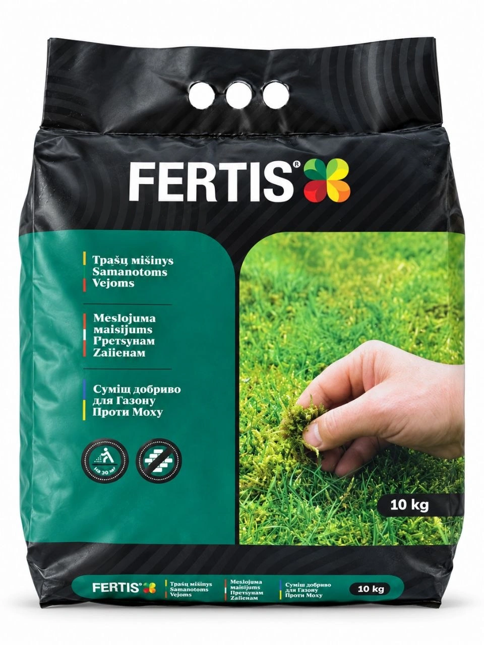 Комплексне мінеральне добриво від моху на газоні Fertis (Фертіс), 10кг, NPK 15.0.0 + МЕ 1