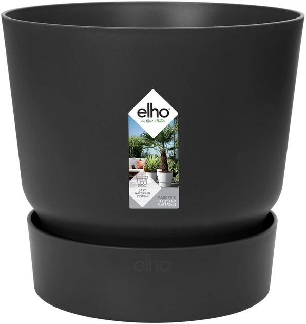 Горшок Elho Greenville Round, 25 см, графит (332433) 2