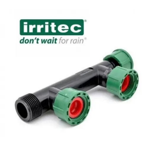 Коллектор з накидною гайкою ВР 1*PN 10 2 виходи IRRITEC 1