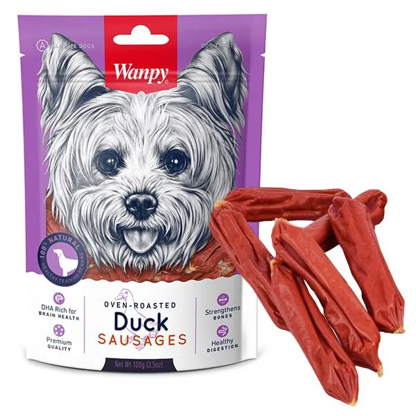 SA-02H  Wanpy СОСИСКИ З КАЧКОЮ (Duck Sausages) ласощі для собак 100г 1