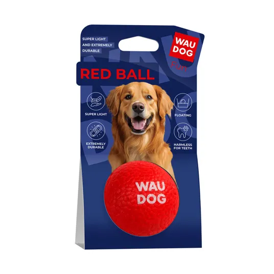 Игрушка для собак WAUDOG Fun Red Ball.вспененный термоплатич.полиуретан,70мм,6001 1