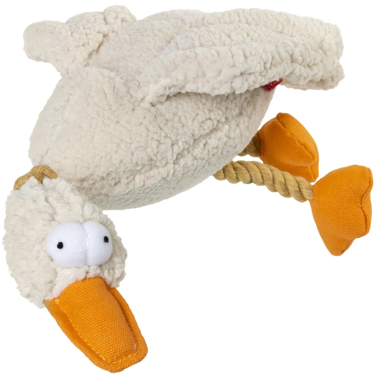 Игрушка для собак Утка с пищалкой GiGwi  Catch&fetch.текстиль,шнурок 36см,75037 2