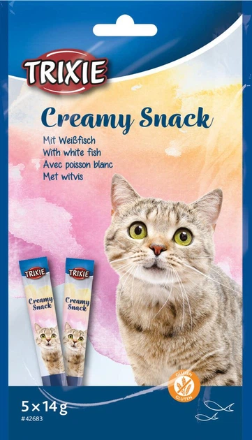Ласощі Trixie для котів Тріксі Creamy Snacks Риба 14г 5шт/упак арт.42683