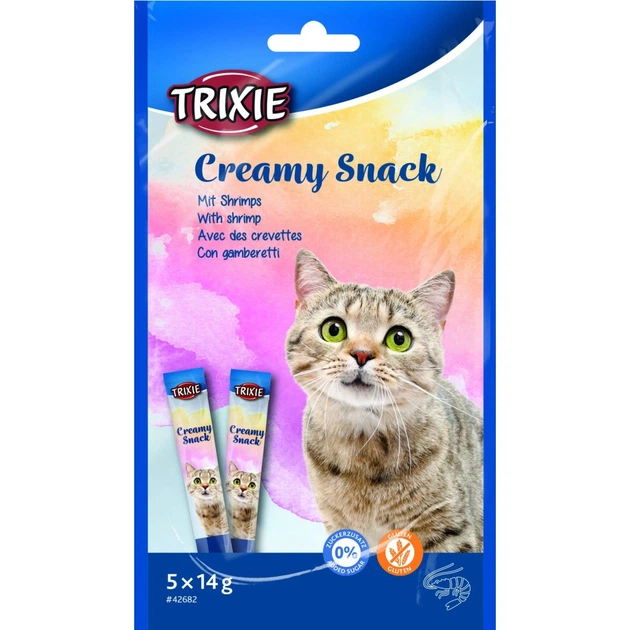 Ласощі Trixie для котів Тріксі Creamy Snacks Креветки 14г 5шт/упак арт.42682