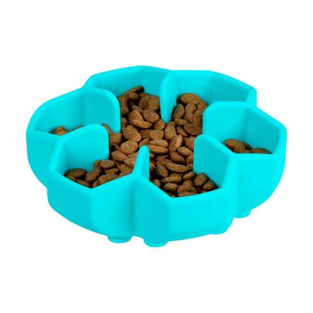 Миска для повільного харчування WAUDOG Silicone.450 мл,голубая,23532 2