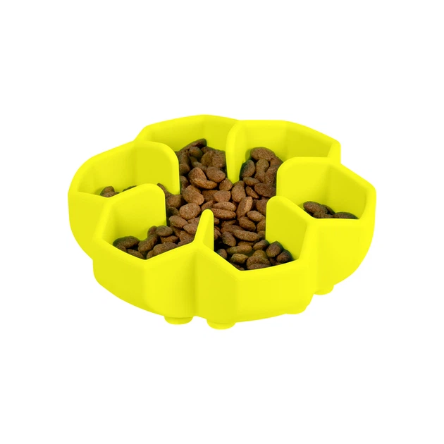 Миска для повільного харчування WAUDOG Silicone.750 мл,жовта,23548 3
