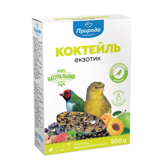 Корм Природа Коктейль для птахів Екзотик 500г арт.PR241029