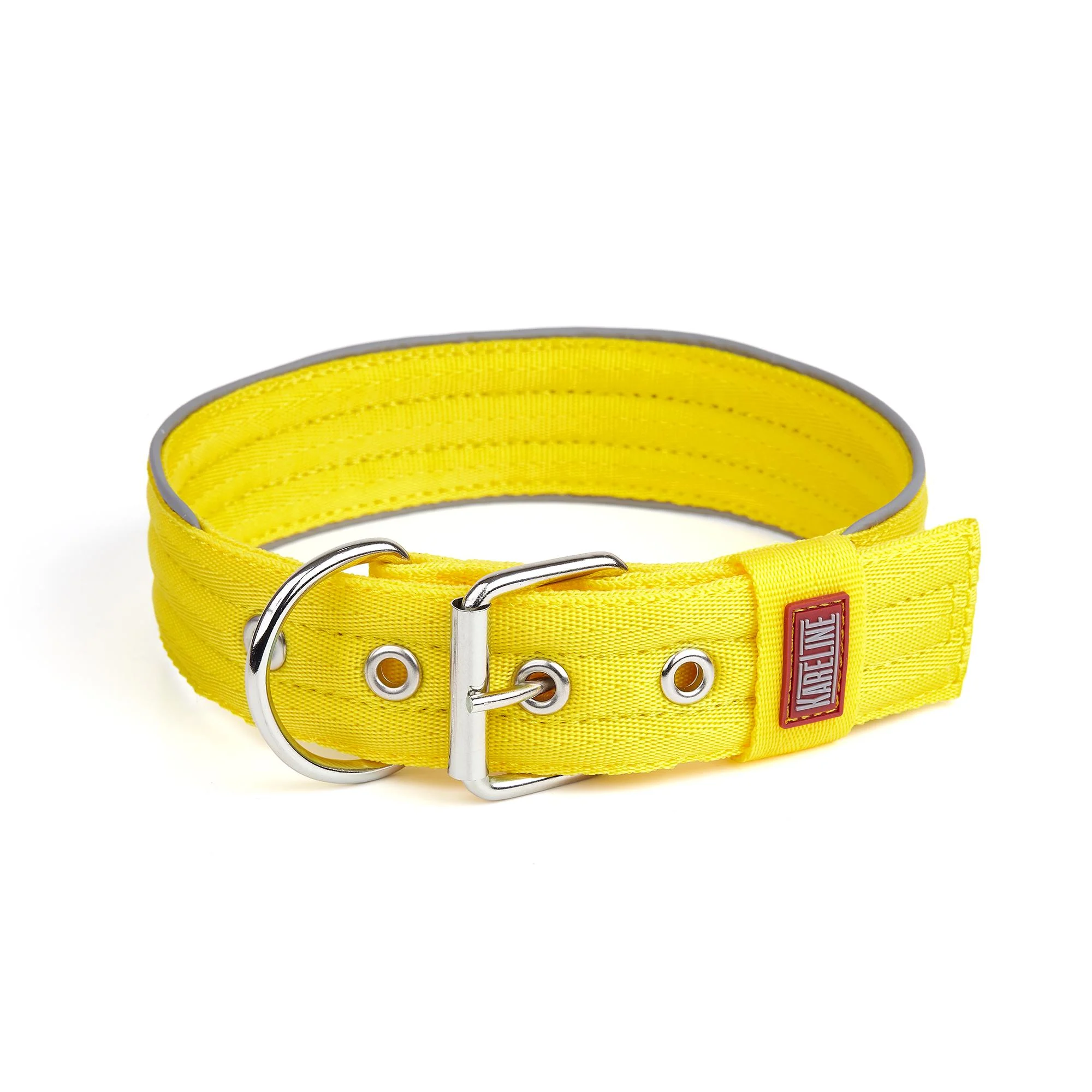 Нашийник нейлоновий Keeper Active подвійний 25 мм 30-38 см, жовтий (0950/8)