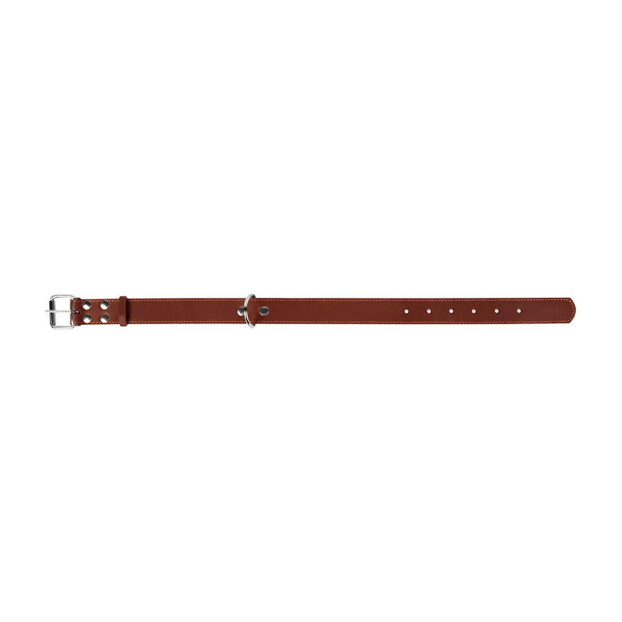 Нашийник шкіряний Collar подвійний 20 мм 32-40 см, коричневий, 01416 3