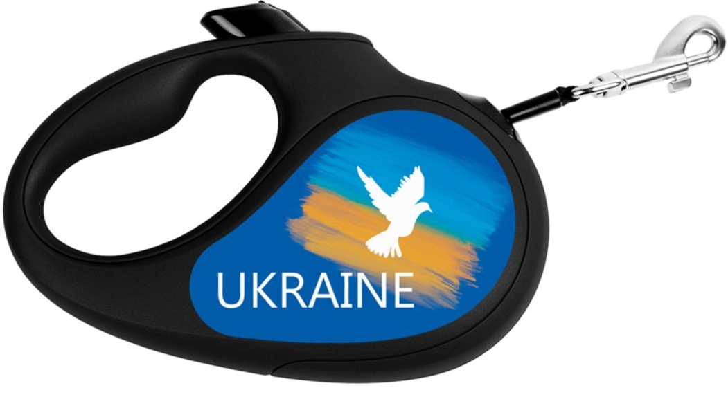 Повідець-рулетка Waudog R-leash для собак Прапор S 8124-0229-01 1