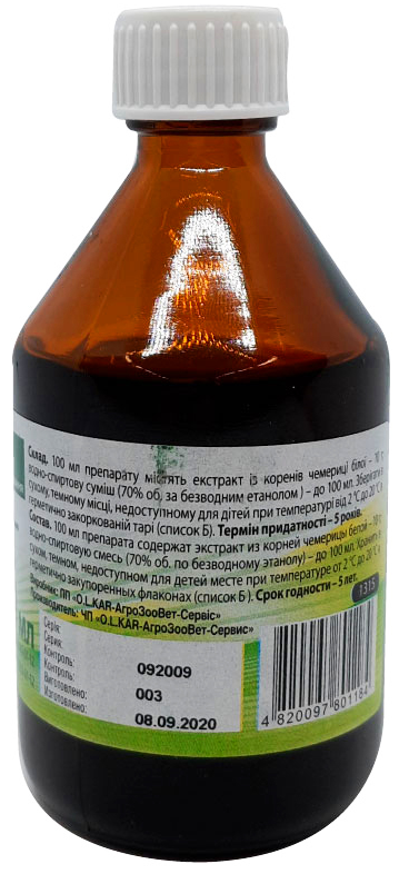 Настойка чемериці 100мл 2