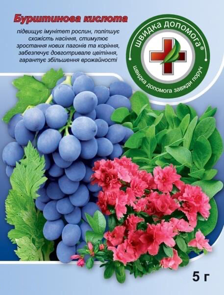 Бурштинова кислота, 5 г, Швидка Допомога 1