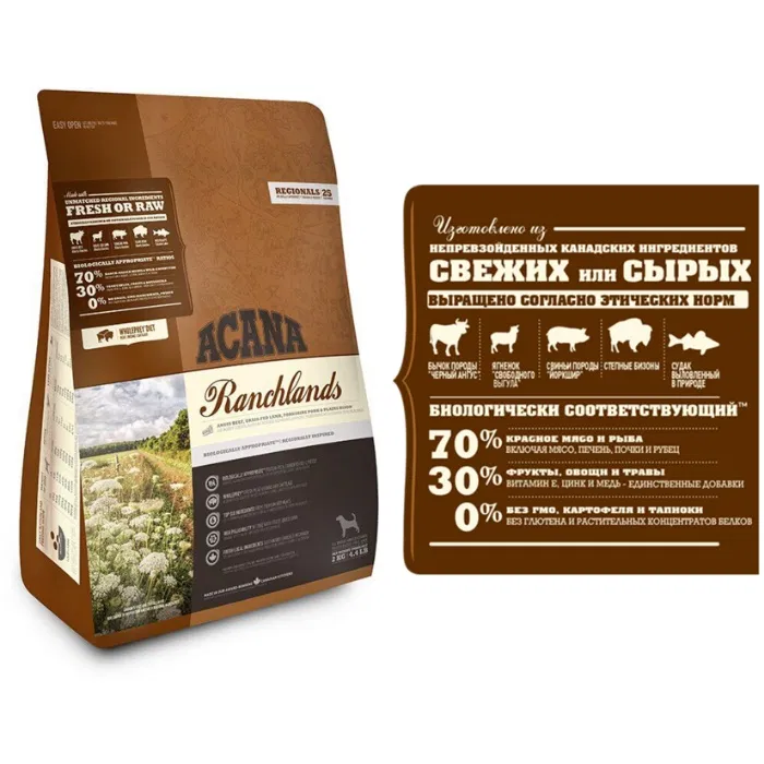 Сухий корм для собак Акана Ренчлендс, 2,0 кг 1