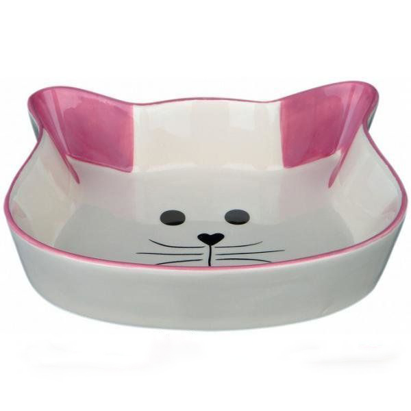 Миска керамічна Trixie для котів, котяча мордочка, 0,25л /12см (24494)