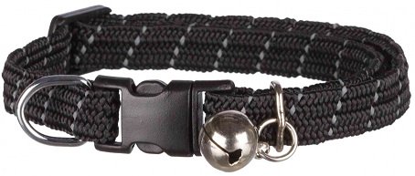 Ошейник для кошек Trixie с отражателем, черный (4147)