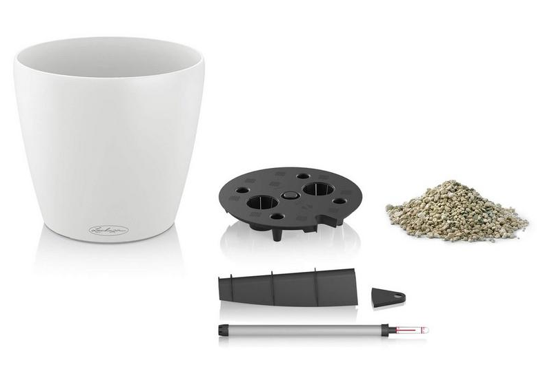 Розумний горщик Lechuza Classico Color 35 білий, 35х33 см (13210) 2