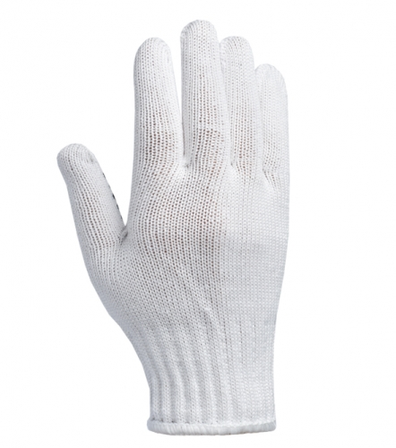 Рукавички трикотажні Doloni з ПВХ малюнком, білі (4895) 2