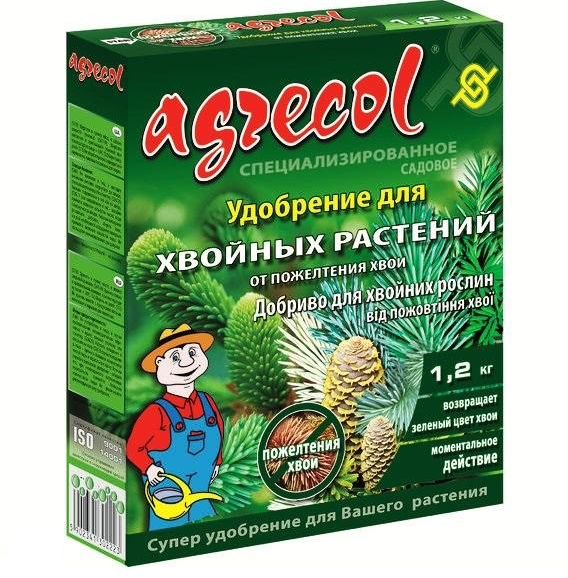 Комплексне мінеральне добриво від пожовтіння хвої Agrecol NPK 0.0.6, 1,2кг (30222) 1