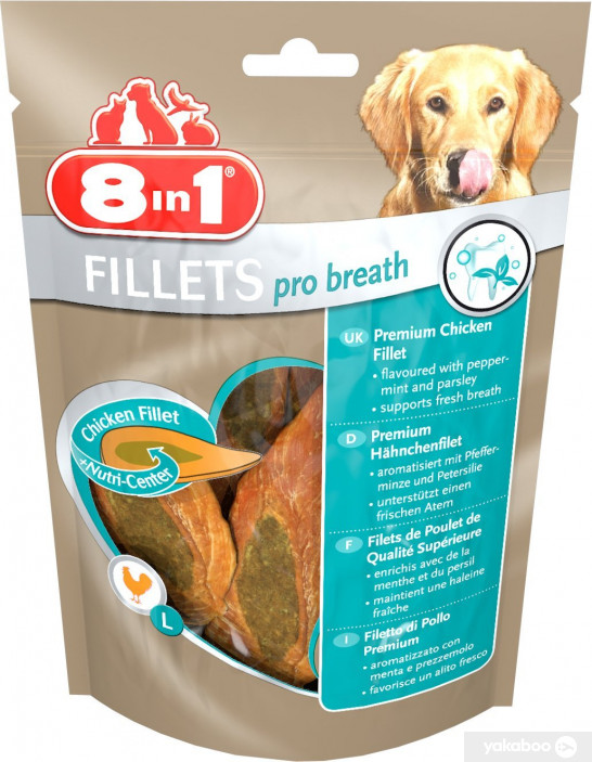 Ласощі 8in1 Fillets Pro Breath куряче філе для освіження дихання, 80 г (660918/112358) 1