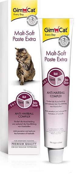 Паста GimCat Malt Soft Extra для виведення шерсті, 100 г (407 531) 1