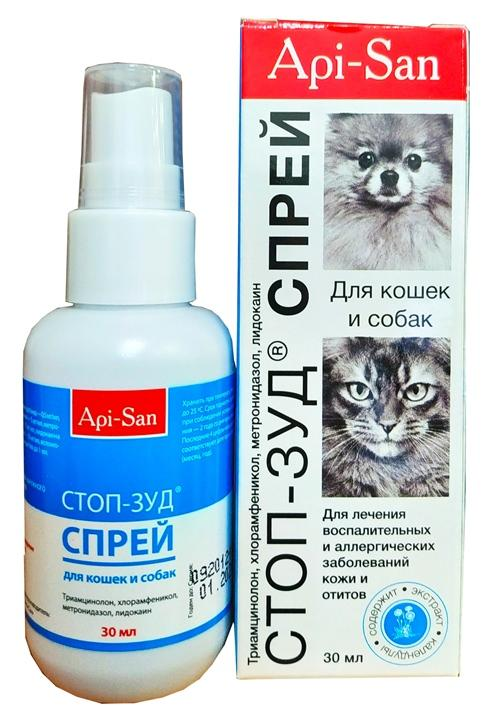 Протизапальний Стоп-зуд спрей для кішок і собак Api-San, 30 мл 1