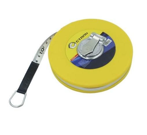 Рулетка вимірювальна Сталь полотно зі скловолокна, 30 м (91101) 1