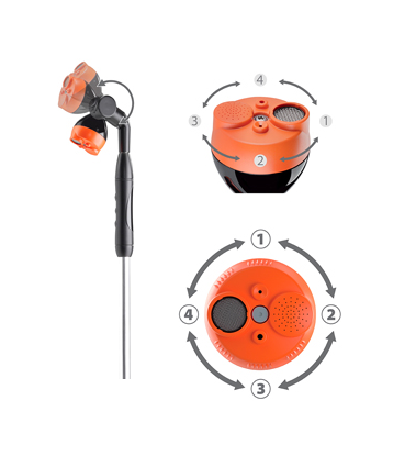 Телескопическая насадка-распылитель Claber 9086 Elagant с поворотным коленом (82167) 3