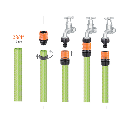 Фитинг-коннектор Claber 8609 для поливочного шланга 3/4 (79706) 3