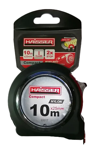 Рулетка вимірювальна Compact 10 м x 25 мм, Haisser (90049)