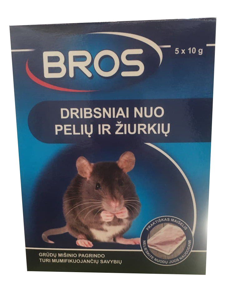 Пластівці від мишей і щурів BROS, 5х10 г (15040)