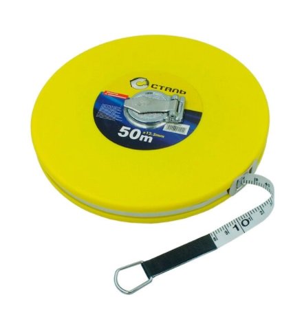 Рулетка измерительная Сталь полотно из стекловолокна, 50 м (91102)
