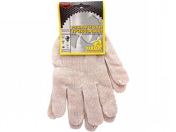 Рукавички трикотажні Virok, білі (83V001)