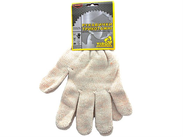 Рукавички трикотажні Virok, білі (83V003)