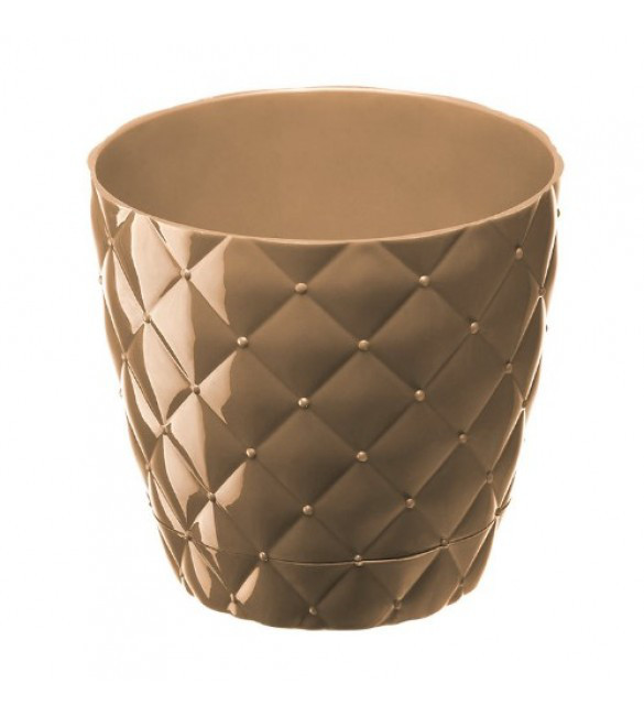 Горшок для цветов Elif Ромбик капучино, 3 л (437-3)