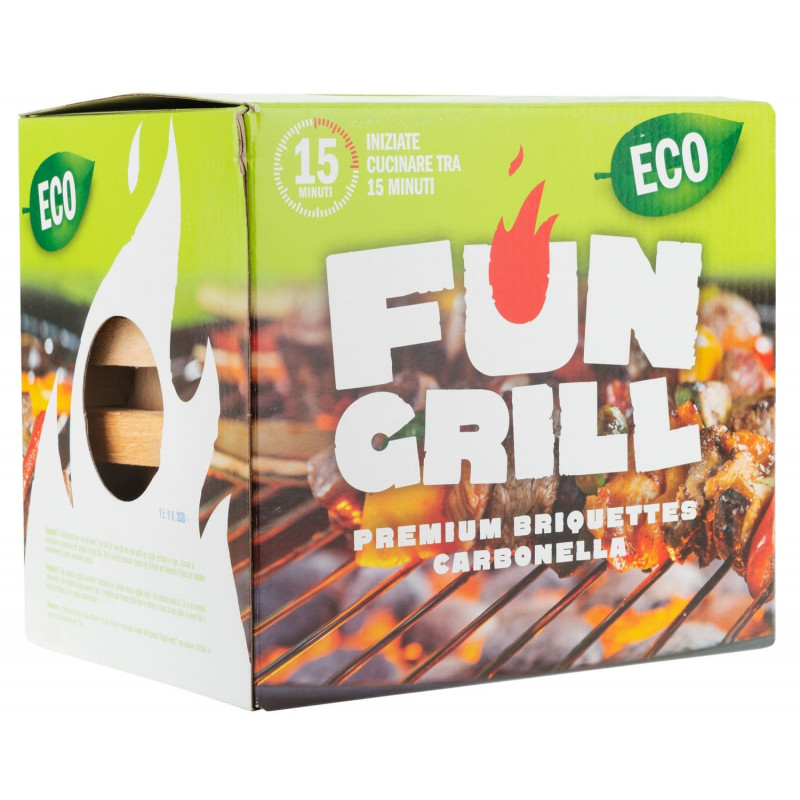 Деревне вугілля Fun Grill в брикетах (комплект з роспалом), 2,5 кг 1