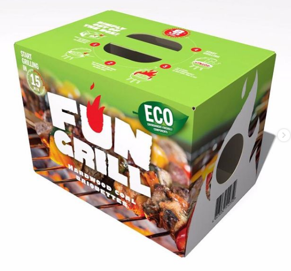 Деревне вугілля Fun Grill в брикетах (комплект з роспалом), 2,5 кг 2