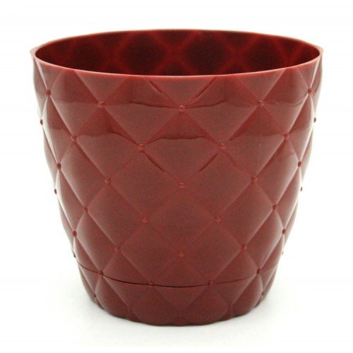 Горшок Elif Plastik Ромбик, бордо, 0,75 л (435-7)