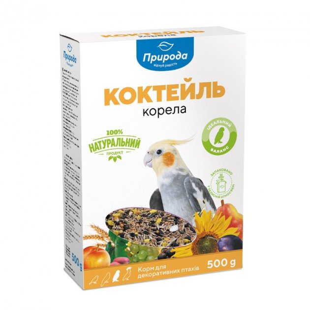 Корм Коктейль Корела, для середніх папуг, Природа, 500 г