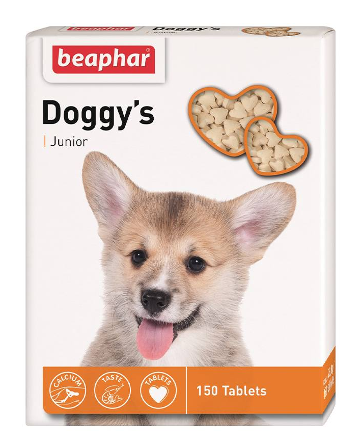 Ласощі для собак Beaphar Doggys Junior для цуценят, 150 табл.