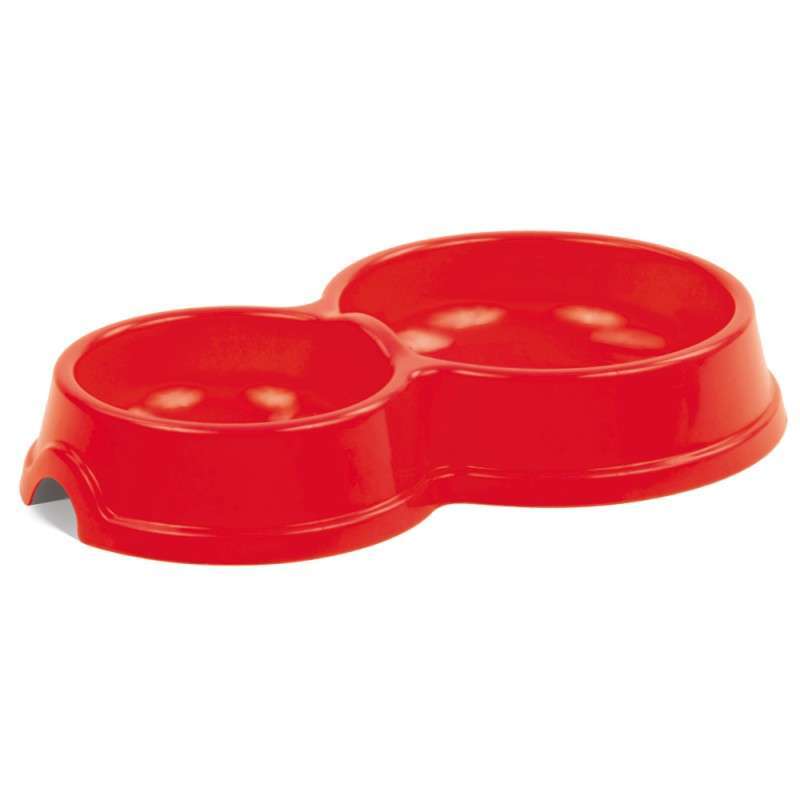 Миска Природа №1 пластикова подвійна, для годування кота, 150/270 мл 1