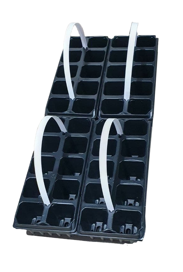 Набор для рассады, поддон + кассеты 4 шт по 10 ячеек, 567х 263х60, яч.52-45х40-34х60