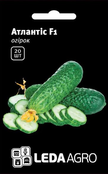 Насіння огірка Атлантіс F1, 20шт, Bejo, Голландія, Леда Агро 1