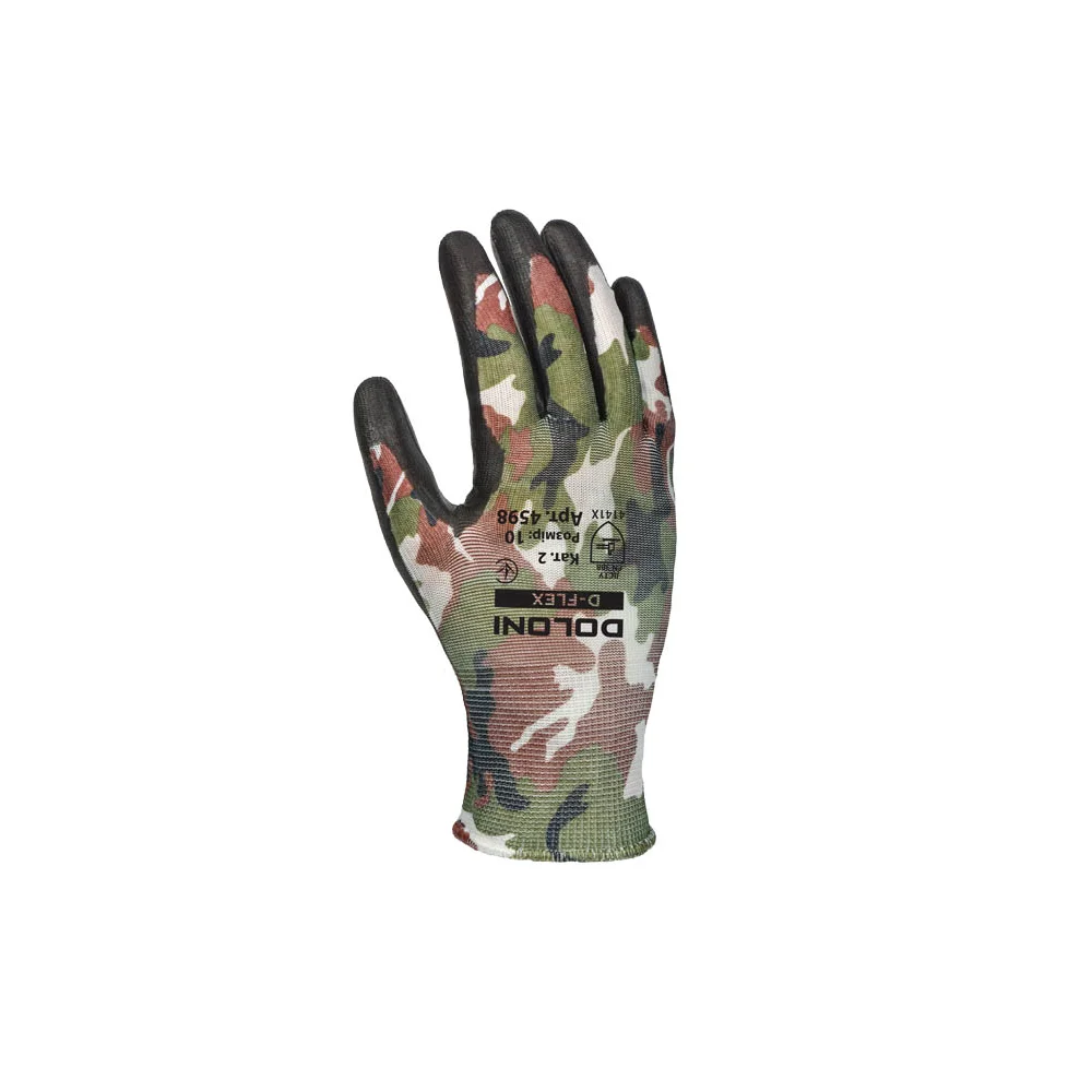 Рукавиці ТМ Doloni трикотажные с полиур.покрыт.(Камуфляж),4598 1